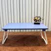 Double computer table W leg high cold blue simple laptop desk bed dormitory lazy table simple folding study desk home small dining table household tatami table