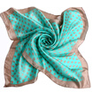 MSEK WSJ141710 Women&39s scarf silk satin square generous scarves silk scarves shawl 3 green