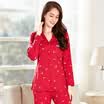 Pai Ban slave PBENO Pai Ban slave couple pajamas women&39s cotton long sleeves 2017 new suit 70632033 date red XL