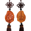 Jingdong Supermarket flower set set car pendant auspicious wishful dragon pattern security card car hanging jewelry rosewood carving safe feng shui home pendant HM17N09