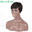 Pixie Very Short Glueless Human Hair Wig Natural Black Cut Short Human Hair Glueless None Lace Wig For Black Women