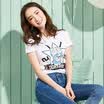 Semir Semir Summer Student Cartoon Printed Cotton T-Shirt Topcoat Shirt 12216000132 Lemon Yellow L