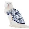 Huaopeng pet hoopet blue&white porcelain pet cheongsam cat&dog clothes spring&summer dog dog feet loaded S