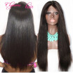 Clymene Hair Long Light Yaki Straight Full Lace Wigs Human Hair Brazilian Full Lace Virgin Hair Wigs Natural Hairline