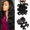 Mink Brazilian Virgin Hair With Closure Brazilian Virgin Hair Body Wave With Closure Cheap 3 Bundles Human Hair With Closure