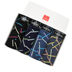 TINSINO Men&39s underwear geometric flower in the waist breathable angle underwear 4 mix color dark gray black blue gray blue XXXL