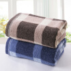 Gold towel home textiles cotton lattice towel men&39s quality wash large towel soft water two brown blue 109g Article 78 36cm