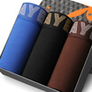 Playboy PLAYBOY 5868 Men&39s underwear cotton men&39s flat pants breathable waist four corners underwear men 3 color blue black coffee L