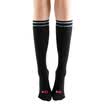 MD Shaped Skeletal Socks Slices in the high tube socks female Korean version of the wave socks students Japan Four Seasons College wind black blue stripes