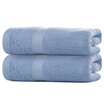 Bamboo Kam Towel Home Textiles Bamboo Fiber Thicker Plain Poodle 2 Striped Plus Soft Cloth Gray Blue 155g Article 34 × 76cm