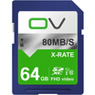 OV SD card 64G 80MB s memory card class10 high-speed storage SDXC SLR digital camera professional high-definition camera car flash memory card blue OV SD card 64G 80MB s memory card class10 high-speed storage SDXC SLR digital camera professional high-definition camera car flash memory card blue