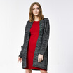 UR charm women lapel wool wool loose knitted jacket WHS2R9DB2001 dark gray M