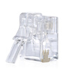 AMPCOM engineering 6P4C telephone crystal head 4 core 2 core pure copper gold plated RJ11 voice telephone line connector 100 bag
