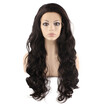 Iwona Synthetic Hair Lace Front Long Wavy Black Wig
