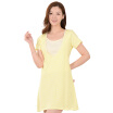 Breastfeeding skirt cotton short-sleeved feeding dress outside the clothes after the life of the skirt month home service lemon yellow ly3909cxl