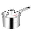 Jingdong Supermarket Cooking grand milk pot 304 stainless steel soup pot 16cm uncoated instant noodles cooking milk baby food pot induction cooker gas gas stove fire general fire N16A