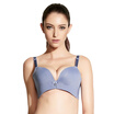 Tuo Mu gather no steel ring back on the chest side of the breasts to adjust the type of the United States back lace underwear QM7626 light blue 80B