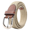 LovingLilies Belt High-grade bright knot narrow stretch knit buckle buckle belt this series is smaller&shorter suitable for ladies or children beige