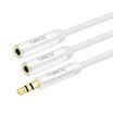 Fergie Kepe cabos F01301 headphone splitter 1 minute 2 couples share adapter cable converter computer audio one sub-two adapter 05m white