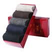 Hengyuan Xiang rabbit wool socks in the tube thickening warm socks national wind jacquard female socks mixed color 5 pairs of equipment