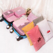 Shengyi Shangpin waterproof travel bag bag suitcase finishing bag clothing 10 sets of pink powder