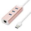 Shanze SAMZHE JXQ-P15 USB Splitter All-Aluminum MAC Hi-Speed ​​USB30 Desktop 4-Port HUB Hub Professional Expansion Desktop Notebook Rose Gold