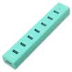 Shanze SAMZHE JXQ-007L USB Splitter USB30 High-speed expansion 7-port HUB hub Desktop computer Notebook computer One-to-seven power supply cable Light green