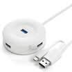 Shanze SAMZHE JXQ-Y206 USB splitter USB30 high-speed expansion portable fashion 4 HUB hub with OTG function 03 m white