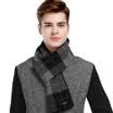 CACUSS Men&39s Scarves Classic Plaid Pure Wool Scarves Business Quality Scarves Gift Boxes Black W0041