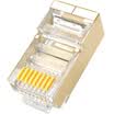 Shanze SAMZHE JC-P5050 Engineering professional CAT5e ultra-five dual shielded network crystal head 50 box FTP gold-plated copper shell RJ45 8P8C gold-plated crystal head