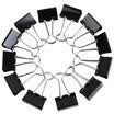 COMIX 12 loaded 25mm black long tail clip ticket folder swallows clip iron clip office stationery B3608