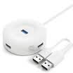 Shanze SAMZHE JXQ-Y205 USB splitter USB30 high-speed expansion portable fashion 4 HUB hub desktop notebook a drag three 30CM white