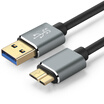 Green giant llano mobile hard disk data cable 30 hard disk box cable USB30 turn Micro B line Samsung note3 S5 mobile phone data cable 1 m