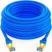Shanze SAMZHE CAT-720L Engineering Grade 7 CAT7 Class Pure Copper Gilded Double Shield High Speed ​​Network Jumper 7 Type Finished Cable Network Cable Blue 20m