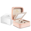 Chandan VLANDO jewelry box small gift box with a make-up mirror jewelry jewelry storage box girls girlfriend gift cherry powder