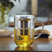 Qigao Glass Cup Heat Resistant Glass Belt Filtered Tea Leak Heat Resistant Glass Bubble Cup CK-107A