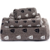 Sanli cotton yarn-dyed jacquard towel towel bath towel gift box 3 pieces ocher gray