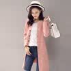 KuoyiHouse 8001 windbreaker 2016 autumn new suave suede windbreaker female Korean version of the long section of the deerskin leather coat jacket female leather pink XXL code