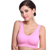 Pandora PLANDOO Seamless Scratchless Bra Braless Uncoated Braless Underwear Yoga Running Vest Pink