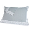 Sanli cotton fabric side flower pattern pillow 1 AB version 53 × 75cm 2 installed glacier gray