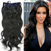 Brazilian Virgin Hair Clips In Human Hair Extensions 70g 1b Brazilian Body Wave Clip In Brazilian Hair Extensions