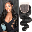 Virgin Mongolian Body Wave Closure Bleached Knots 44 Lace Closure Body Wave Cheap Lace Closure Piece