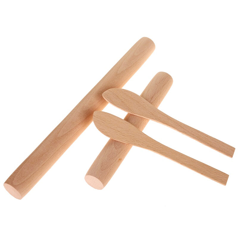 Jingdong Supermarket Darle Fung solid wood bag dumplings tools beech face dumplings stuffing shovel spoon four sets MBJ06