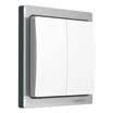 Lead technology smart home K4 since the power generation wireless dual open switch panel home waterproof intelligent switch socket without wiring without power dual control multi-control