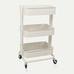 MADAS Movable Shelf Trolley Shelf Shelf Shelf Three-Layer Beige 13512 35x43x79cm