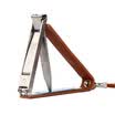 KOBOS KOBOS KB-6000 flat nail clippers ultra-thin folding nails cut nail clippers with leather brown