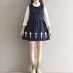 CITYPLUS School of Arts&Arts Fan embroidery Academy Wind Vest Dresses Female CWQZ16Q454 Navy L