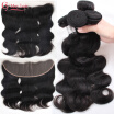 Malaysian Closure Body Wave Human Hair Closure Malaisienne Lace Closure Sew In Weave Bundles With Frontal