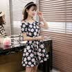 VIVAHEART Casual Fashion Floral Straps Straps Straps Short Sleeve Slim Dresses VWQZ173333 Navy C