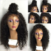 7A Curly Lace Front Wig With Baby Hair Glueless Brazilian Lace Front Human Hair Wigs For Black Women